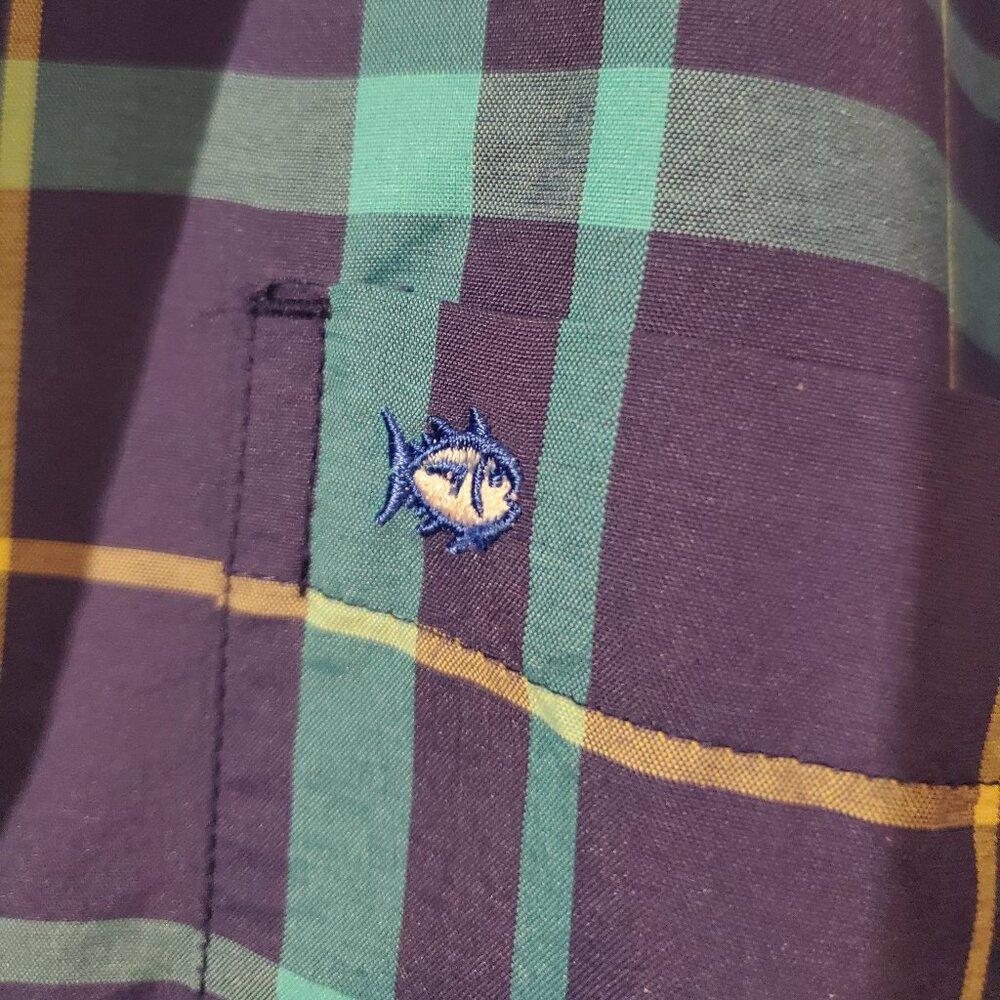 Southern Tide Check Pattern Button Down Shirt Sz … - image 2
